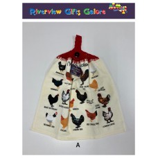 Crochet Top Hand Towel / Tea Towel - Know Your Chickens